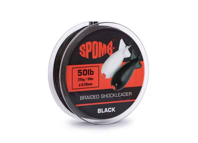 Spomb Braided leader 22kg / 50lb Black