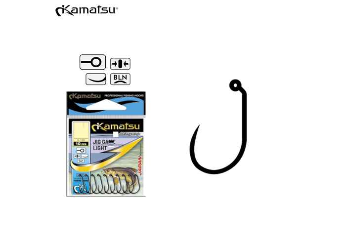 Kamatsu Carlig Pastrav Debarbetat Jig Game Light BLN marimea #12 (10buc/plic)