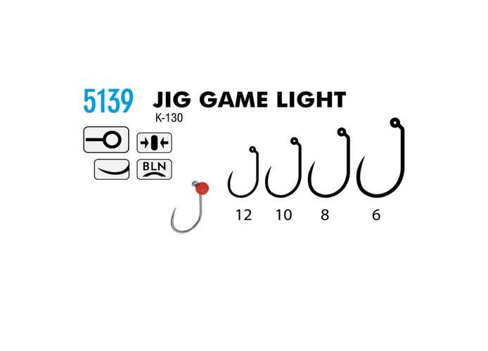 Kamatsu Carlig Pastrav Debarbetat Jig Game Light BLN marimea #12 (10buc/plic)