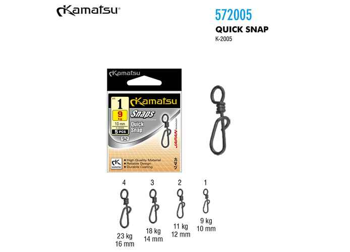 Kamatsu Agrafa Quick Snap K-20054, marime 3, 14mm, 18kg, 5buc/plic