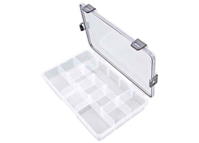 Konger cutie universala Big Lures No.3 cu 15 compartimente (267x167x47mm), 4 clapete de inchidere