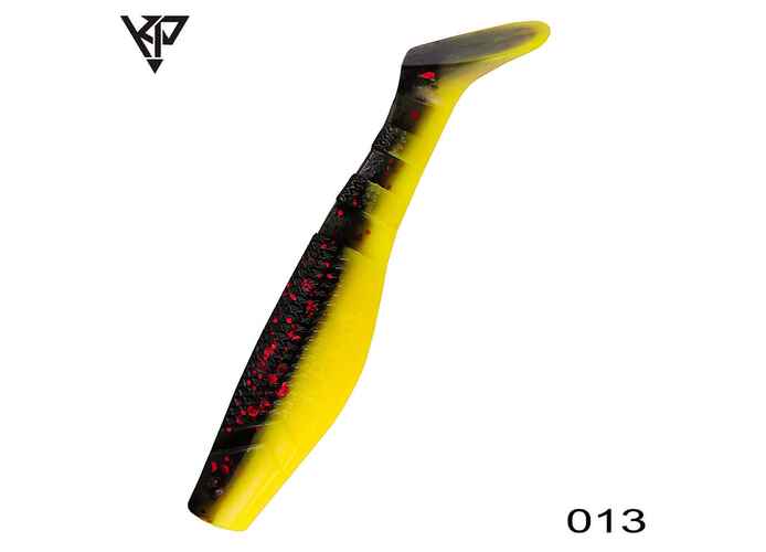 KP Baits Original Shad 5CM (2 inch), culoare 013 (Black Yellow) (5buc/plic)