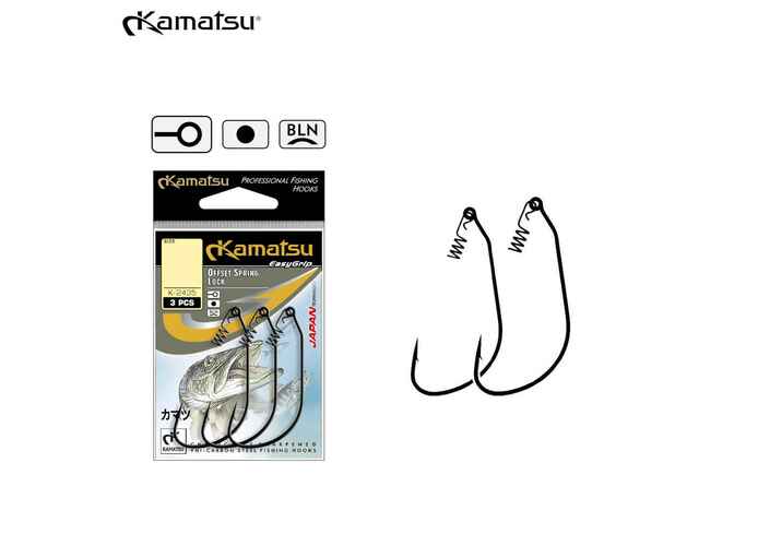 Kamatsu Carlig Offset cu arc Sping Lock K-2435, marime 7/0 (3buc/plic)