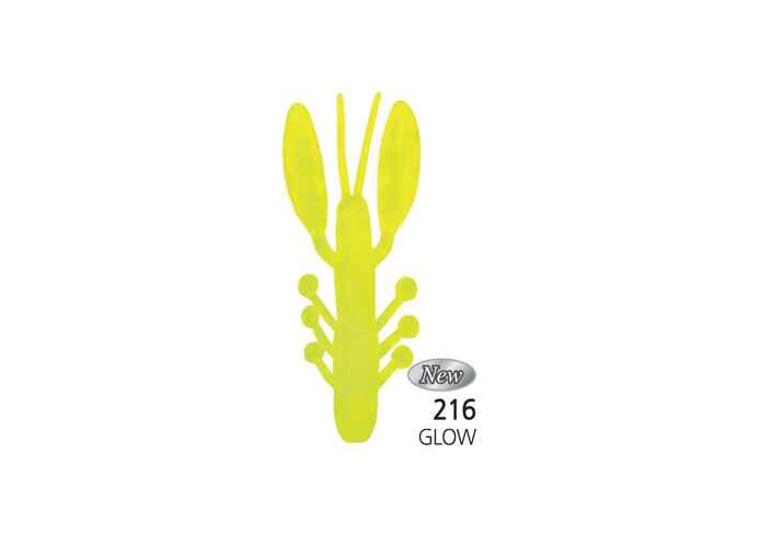 Damiki Air Craw 7.6CM (3 inch) Floating, 216 (Glow), 8buc/plic