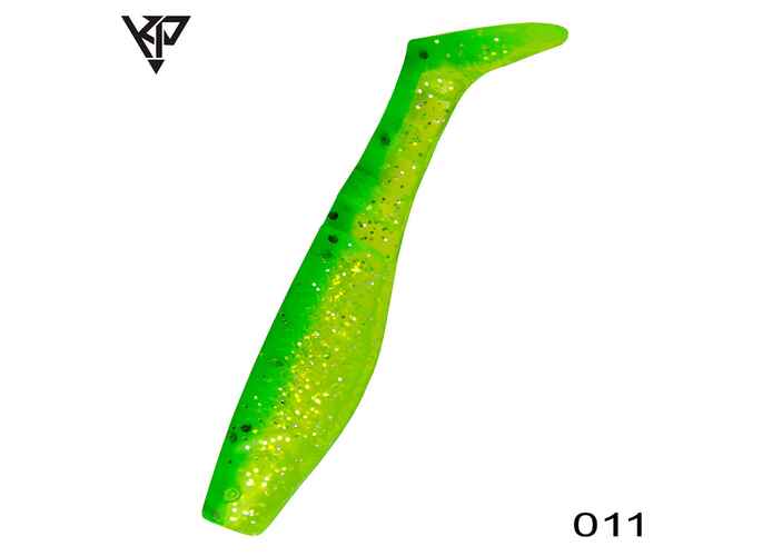 KP Baits Original Shad 5CM (2 inch), culoare 011 (Lime Two Tone)