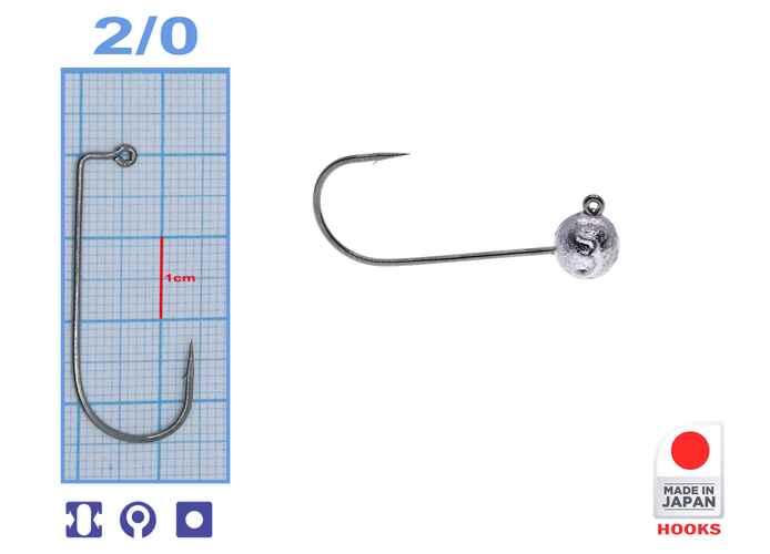 M.Hooks MicroJig Bila, marime 2/0, 3gr (5buc/plic)