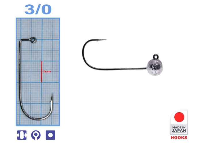 M.Hooks MicroJig Bila, marime 3/0, 4gr (5buc/plic)