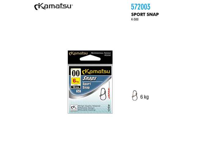 Kamatsu Agrafa Sport Snap (micro) UL K500, marime 00, 6kg (10buc/plic)