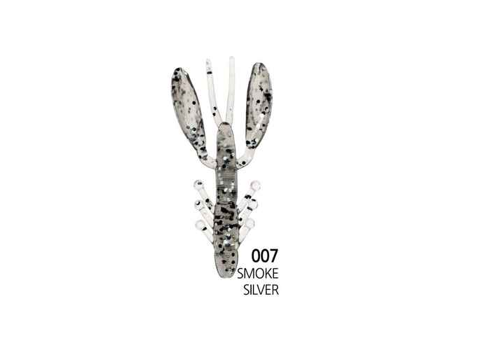 Damiki Air Craw 5.6CM (2 inch) Floating, 007 (Smoke Silver), 10buc/plic