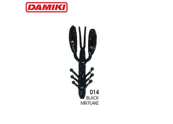 Damiki Air Craw 7.6CM (3 inch) Floating, 014 (Black Mix Flake) – 8buc/plic