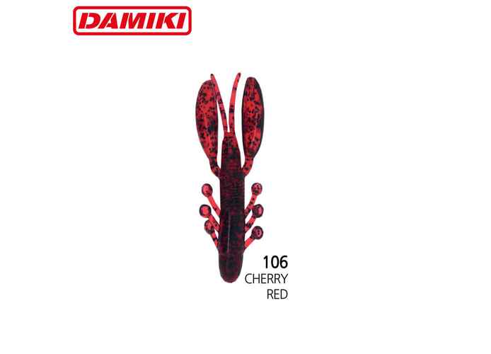 Damiki Air Craw 7.6CM (3 inch) Floating, 106 (Cherry Red), 8buc/plic