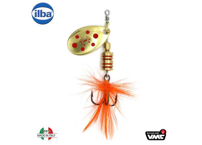 Ilba rotativa Tondo Mosca (Fly), Gold/Red + Fly Orange, nr.1, 3gr (105211)