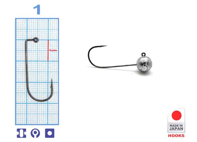 M.Hooks MicroJig Bila, marime 1, 3gr (5buc/plic)