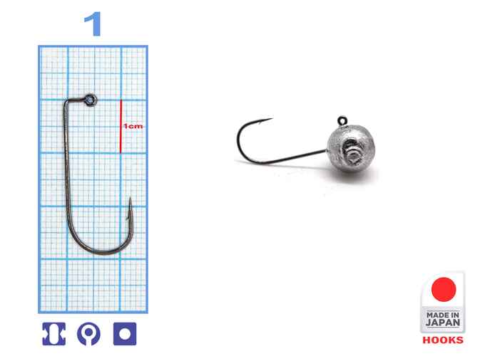 M.Hooks MicroJig Bila, marime 1, 6gr (5buc/plic)