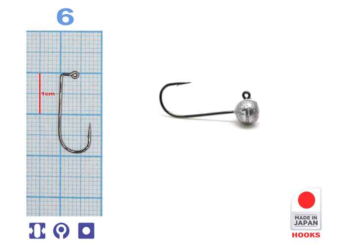 M.Hooks MicroJig Bila, marime 6, 1gr (5buc/plic)