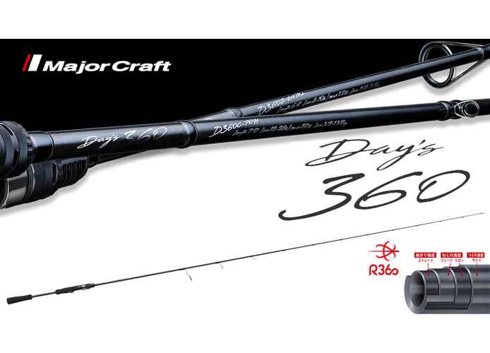 LANSETA MAJOR CRAFT DAY'S 360 D360S-610L FAST 1.86m 1/16-1/4oz 1.7-7gr