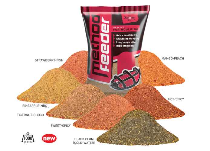 NADA CARP ZOOM METHOD FEEDER 1kg Mango-Peach