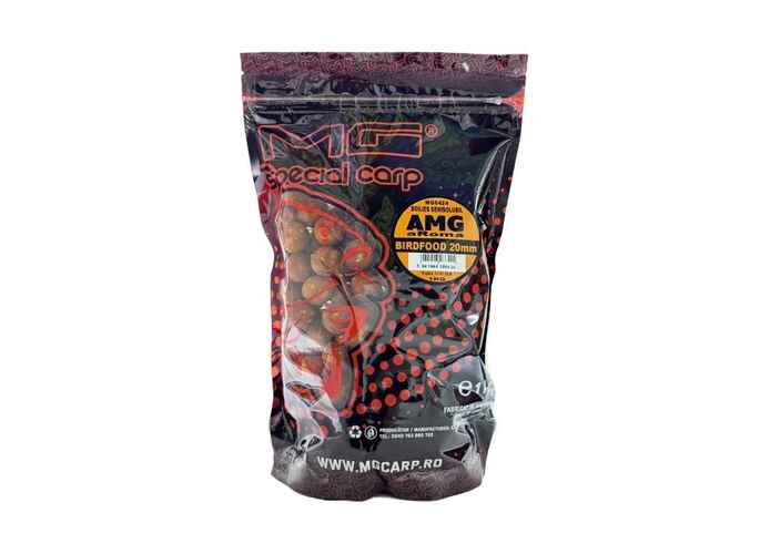 Boilies MG Carp Semisolubil Birdfood, 20mm, 1kg, AMG Aroma