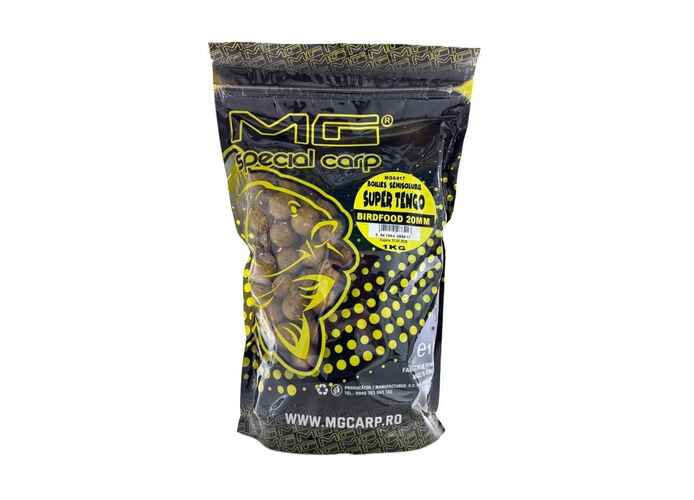 Boilies MG Carp Semisolubil Birdfood, 20mm, 1kg, Super Tengo