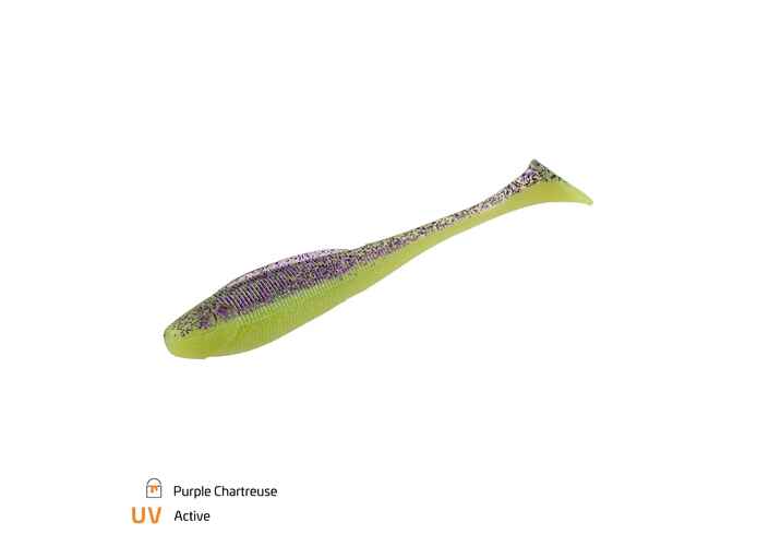 Shad Zeck BA Sexy Swimmer 10cm Purple Chartreuse 7buc