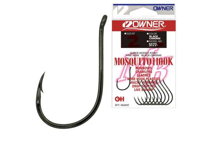 Carlig Owner 5177 No.8 Mosquito Hook Black Chrome