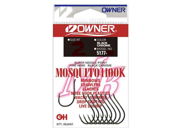 Carlig Owner 5177 No.8 Mosquito Hook Black Chrome