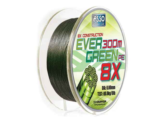 Fir Asso Evergreen PE 8X 0.27mm 25.00kg 130m Verde