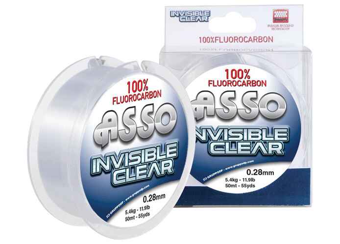 Fir Asso Fluorocarbon 0.11mm 1.30kg 50m Invisible Clear