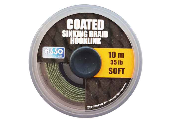 Fir Asso Coated Soft Sinking Braid Hooklink 15Lb 10m Verde