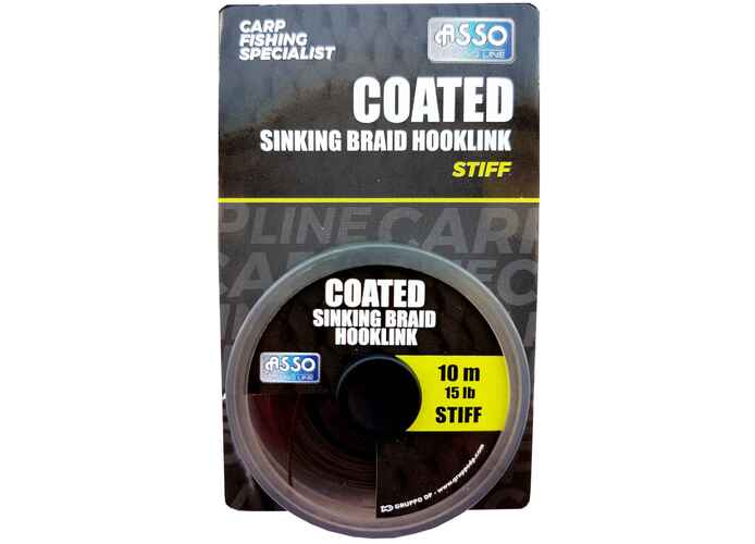 Fir Asso Coated Stiff Sinking Braid Hooklink 25Lb 10m Verde