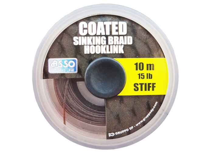 Fir Asso Coated Stiff Sinking Braid Hooklink 35Lb 10m Verde