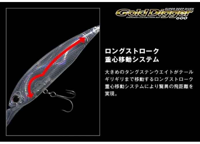 EVERGREEN GOLD DIGGER 600 11.0cm 32.5gr #59 SKELETON CHART