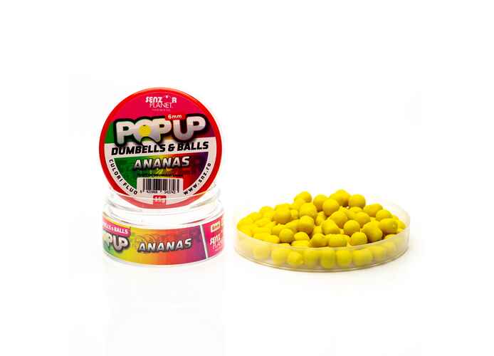 POP-UP DUMBELLS & BALLS ANANAS (GALBEN) 6mm 15g