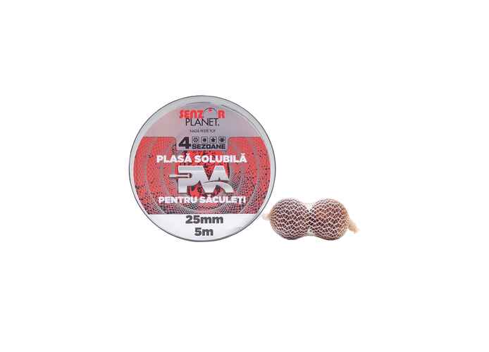 REZERVA PVA SENZOR PLASA SOLUBILA 25mm PENTRU SACULETI, 5m