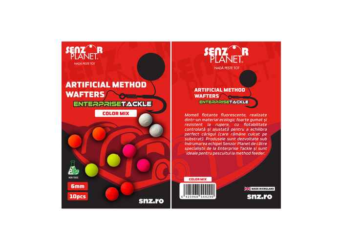 ARTIFICIAL METHOD WAFTERS ENTERPRISE TACKLE FLUO MIXED COLORS (MIX CULORI) 6mm