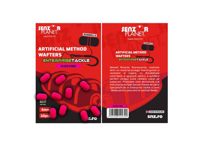 ARTIFICIAL METHOD WAFTERS DUMBELLS ENTERPRISE TACKLE FLUO PINK (ROZ FLUO) 6mm
