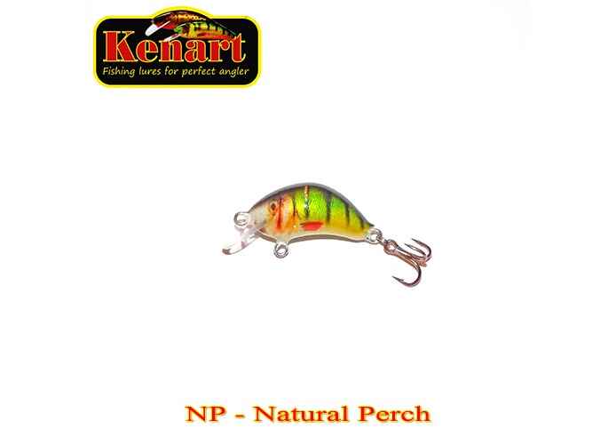 Vobler Clean Hunter Sinking 2cm/2g Kenart : Culoare - Natural Perch