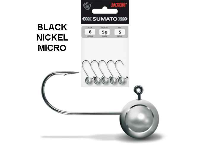 Jig Jaxon Sumato Micro Black, Nr.8, 1.5GR, 5buc