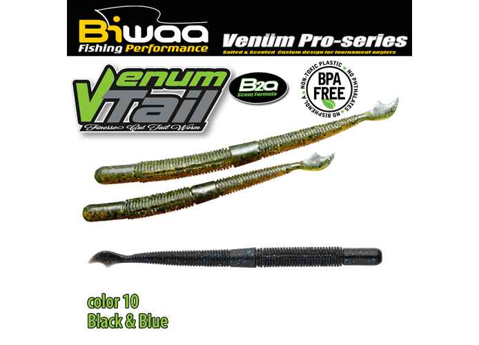 SHAD VENUM TAIL 4 10cm 10 Black & Blue
