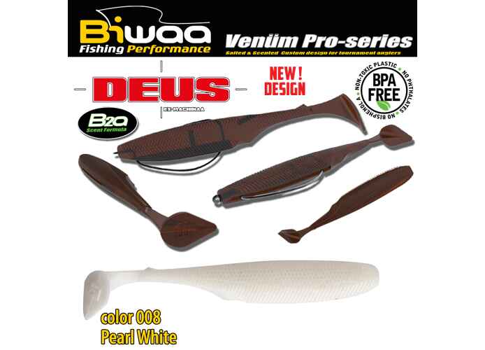 SHAD DEUS 4 10cm 008 Pearl White