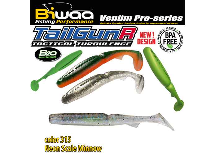 SHAD TAILGUNR SWIMBAIT 4.5 11.5cm 315 Neon Scale Minnow