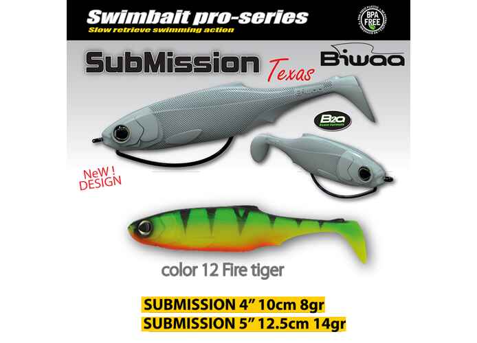 SHAD SUBMISSION 4 10cm 12 Fire Tiger