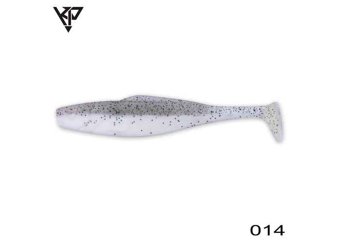 KP Baits Natural Shad 8.75CM (3.5 inch), culoare 034 (Smoke White) (5buc/plic)