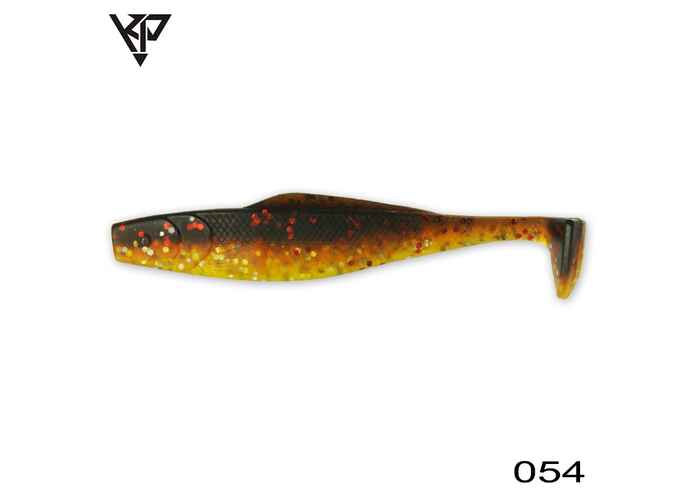 KP Baits Natural Shad 8.75CM (3.5 inch), culoare 054 (Motor Oil Gold) (5buc/plic)