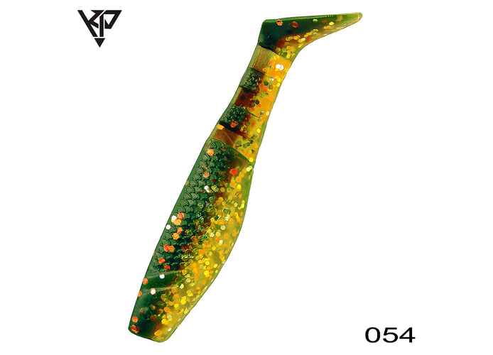 KP Baits Original Shad 5CM (2 inch), culoare 054 (Motor Oil Gold) (5buc/plic)