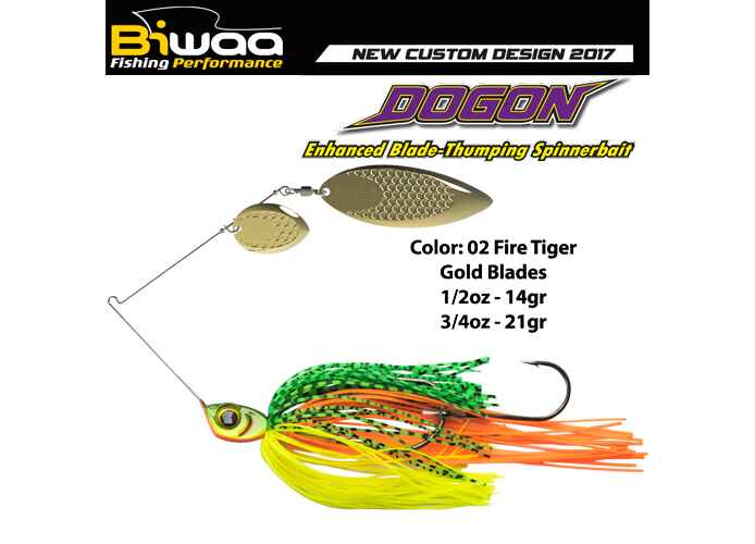 SPINNERBAIT DOGON 3/4oz 21gr 02 Fire Tiger-Gold Blades
