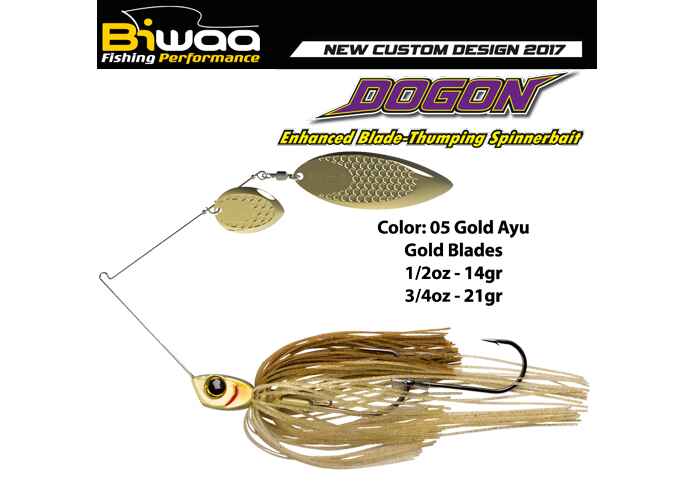 SPINNERBAIT DOGON 1/2oz 14gr 05 Gold Ayu-Gold Blades