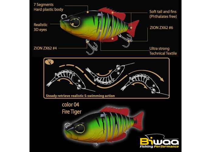SWIMBAIT SEVEN SECTION S6 15cm 60gr 04 Fire Tiger