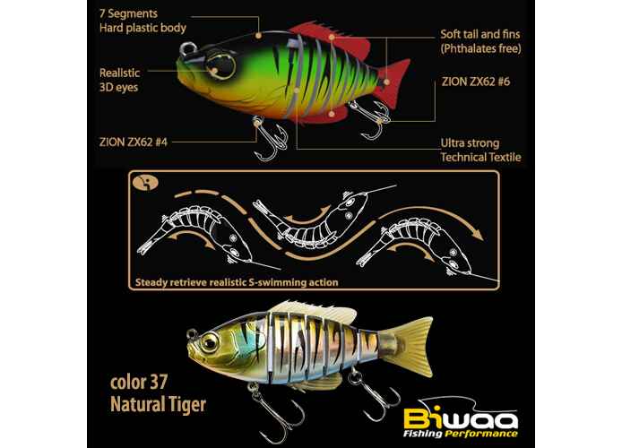 SWIMBAIT SEVEN SECTION S4 10cm 17gr 37 Natural Tiger
