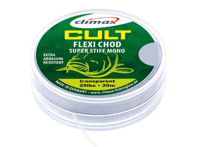 FIR CULT CRAP FLEXI CHOD MONO HOOKLINK 20m 0.40mm 15lb